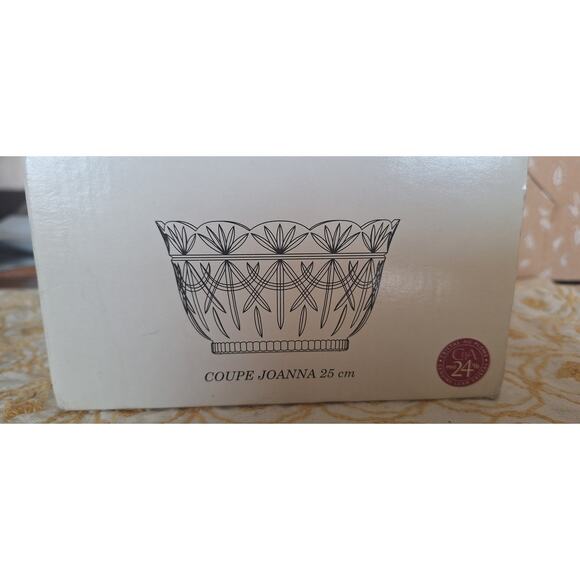Cristal D'Arques Paris Coupe Joanna 25cm Clear Bowl 24% Crystal w/ Original Box - Picture 6 of 9